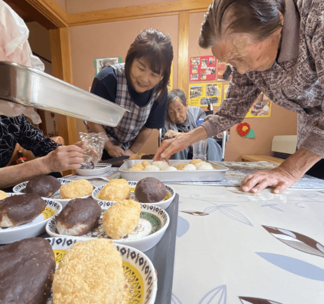 お彼岸のおはぎ作り